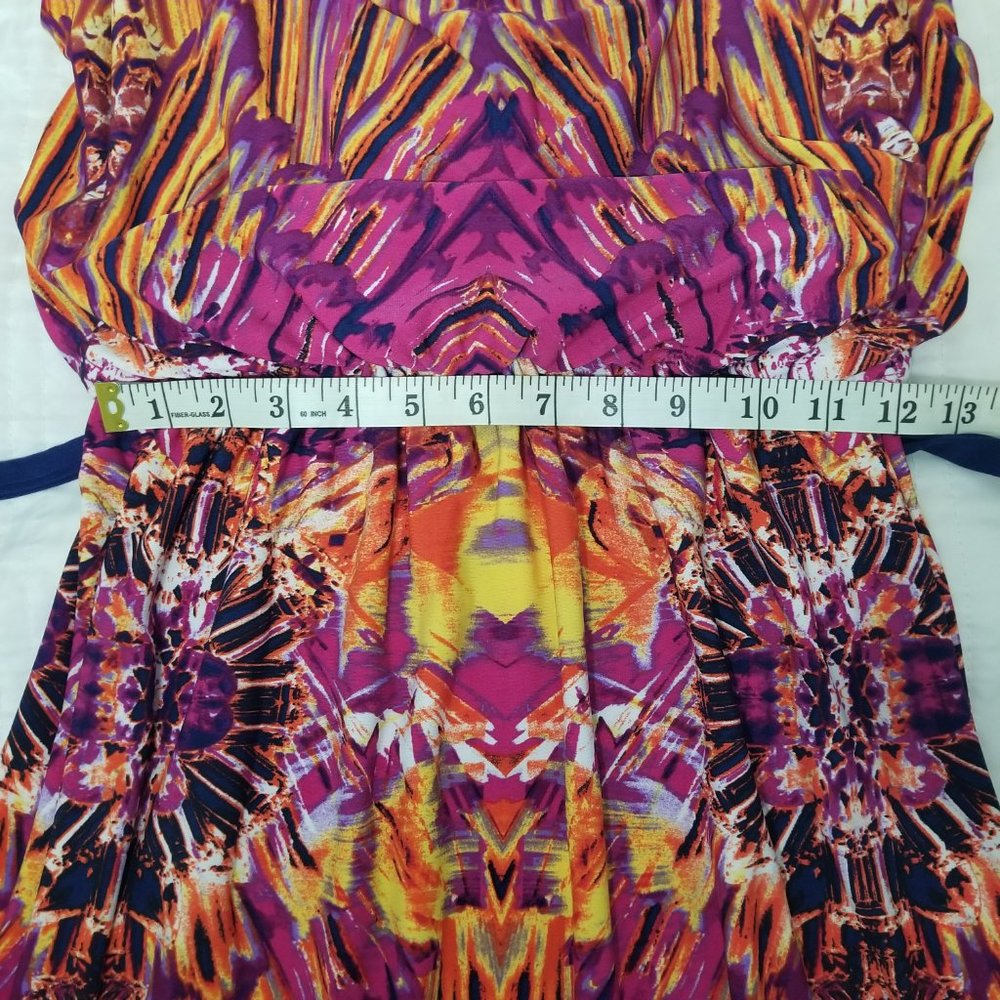 Fenn Wright Manson Womens 4 Sleeveless High-Low Blue Purple Yellow Orange Dress - Picture 14 of 16